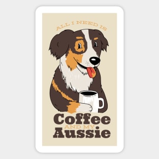 AUSSIE DOG COFFEE QUOTE Sticker